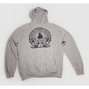 Pacific & Co South Padre Island Texas Hoodie Gray Graphic Pullover Large